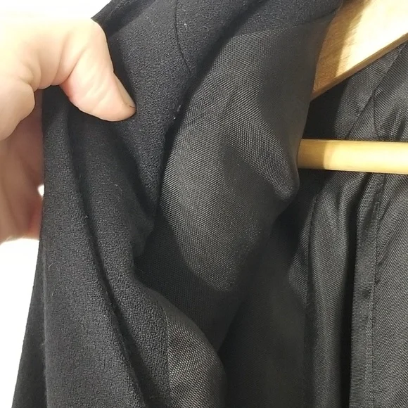 Nicole Neault Vintage Black Retro 100% Wool Bucklet Long Sleeve 80's Dress - Picture 5 of 9